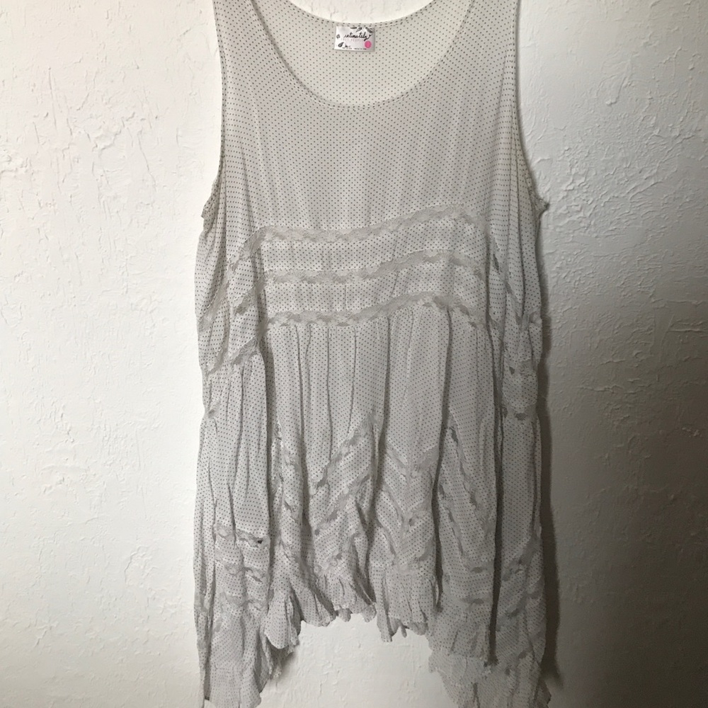 Free People Voile and Lace Trapeze Slip